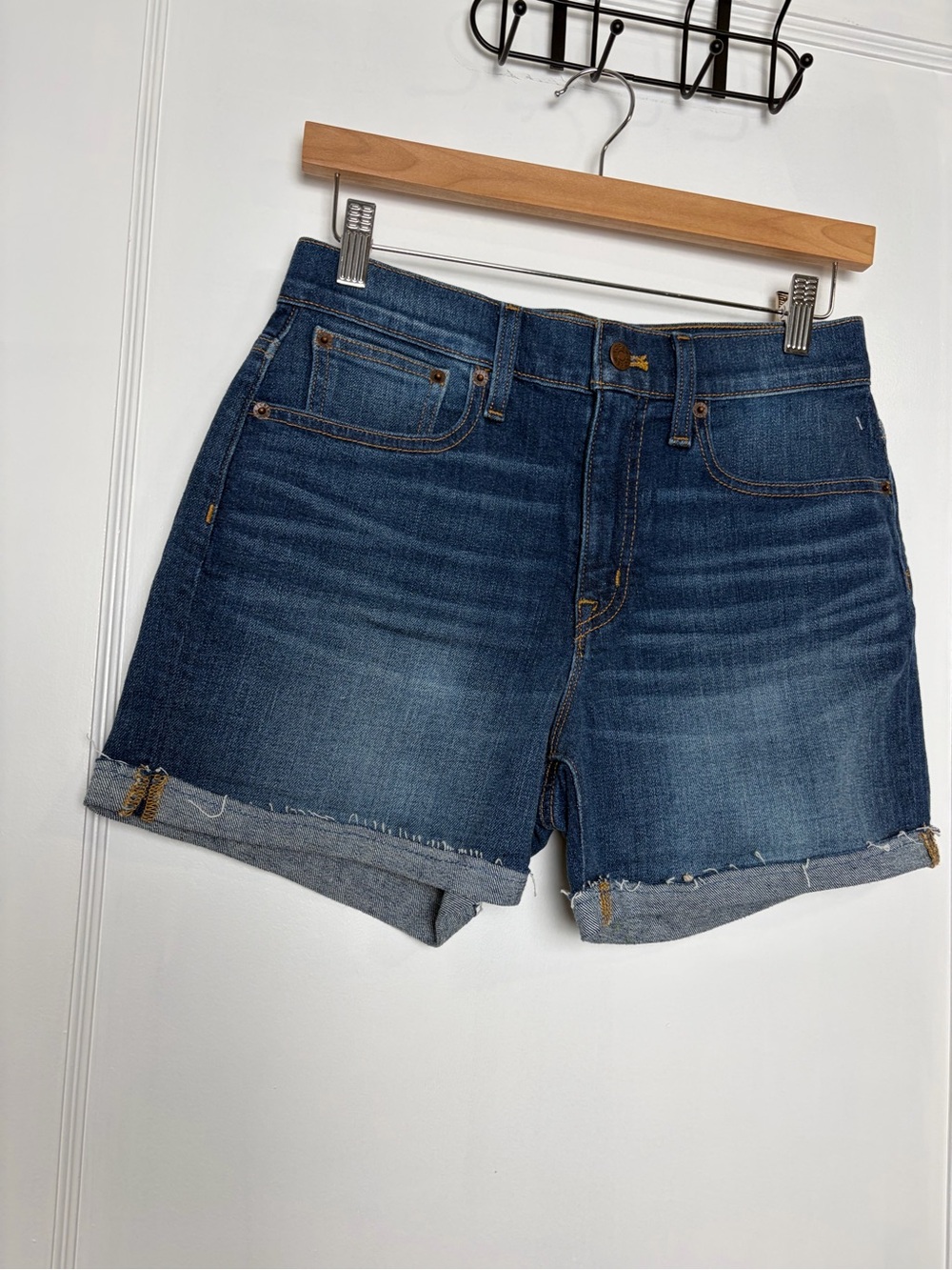 J Crew Classic Denim Jean Short in Dark Pacific Blue Wash - Picture 2 of 16